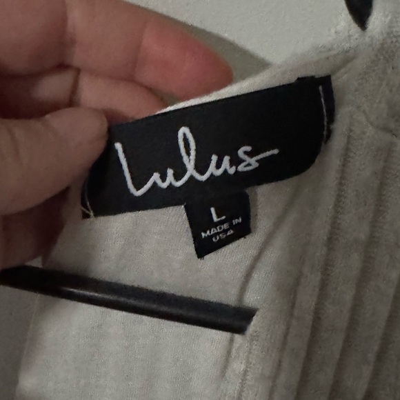 Lulu's Light Gray Ruffle Jumpsuit - Picture 2 of 2